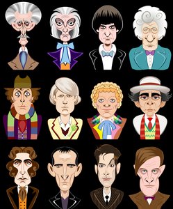 Actors from the BBC television series Doctor Who (1963-2013) by Neale Osborne